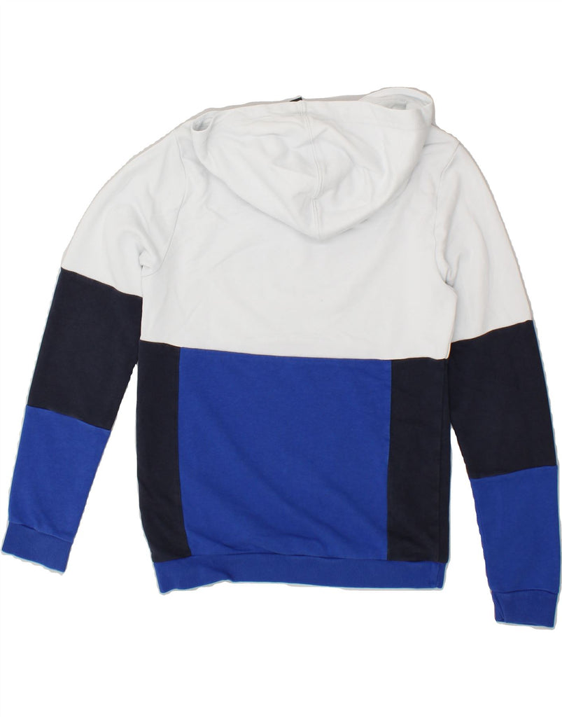 ADIDAS Boys Graphic Hoodie Jumper 11-12 Years White Colourblock Cotton | Vintage Adidas | Thrift | Second-Hand Adidas | Used Clothing | Messina Hembry 