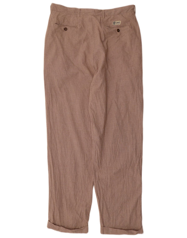 Chaps Ralph Lauren Mens Pegged Suit Trousers W36 L32 Brown Houndstooth