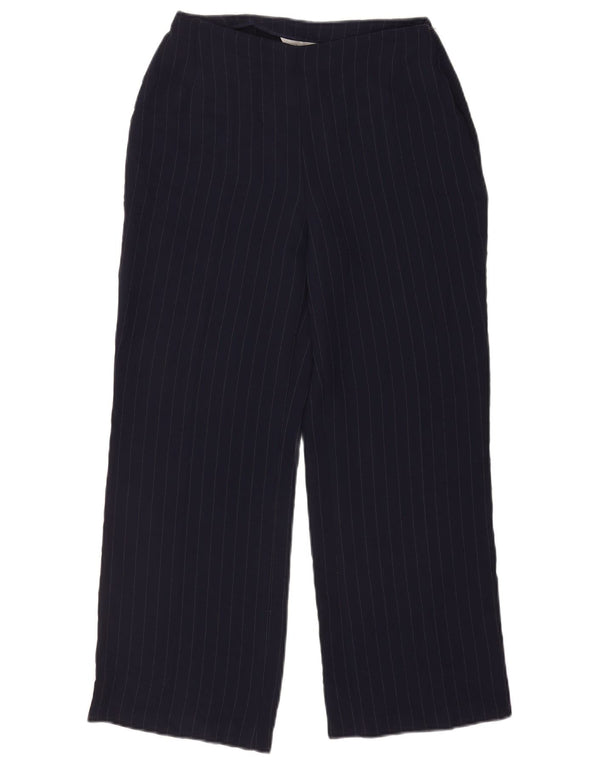 Marks & Spencer Womens Cropped Trousers UK 10 Small W26 L26 Navy Blue