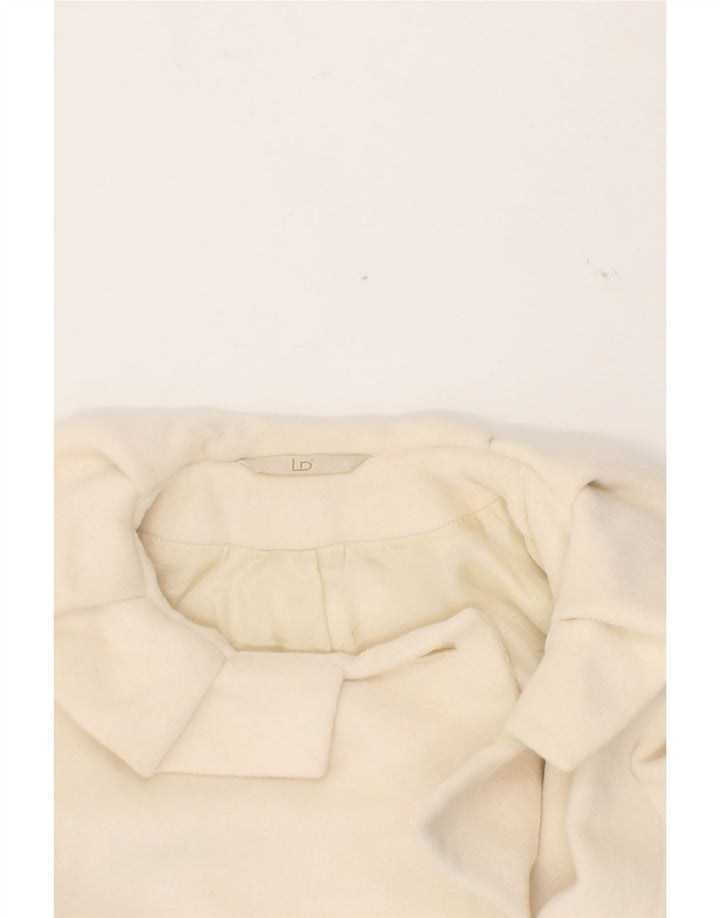 VINTAGE Womens Overcoat UK 10 Small Off White Vintage Vintage and Second-Hand Vintage from Messina Hembry 