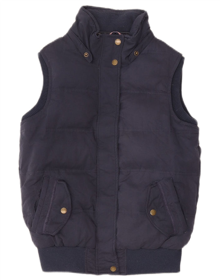 Fat Face Womens Padded Gilet UK 8 Small  Navy Blue Polyester
