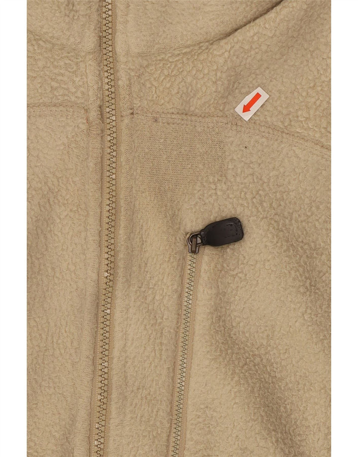 Fila Mens Fleece Jacket UK 36 Small Beige Colourblock Polyester