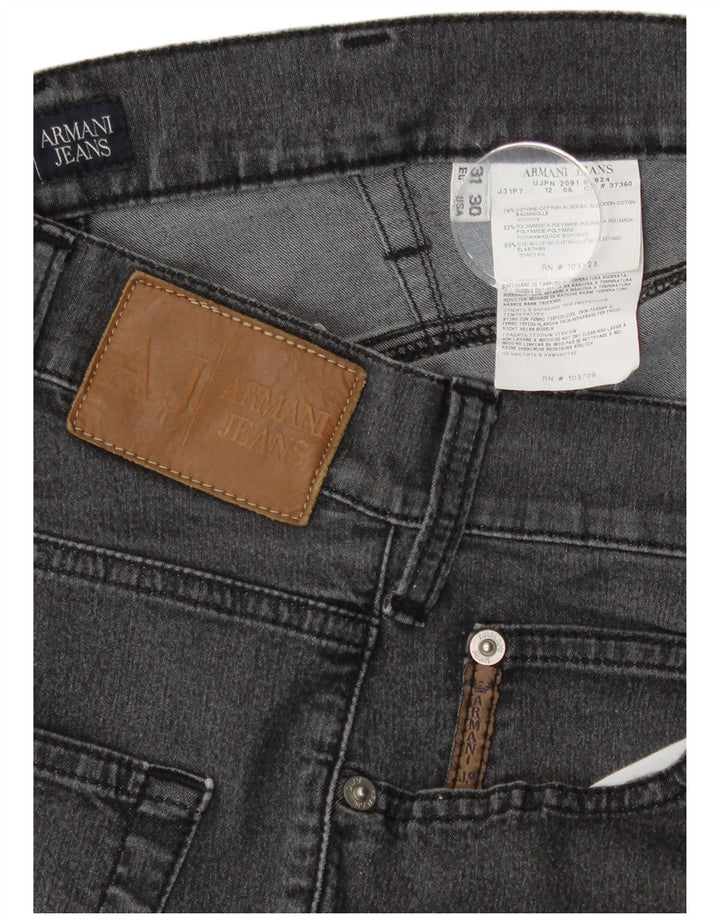 Armani Womens Straight Jeans W31 L30 Grey Cotton