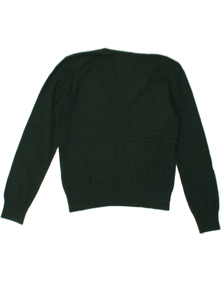 BENETTON Womens V-Neck Jumper Sweater UK 10 Small Green Vintage Benetton and Second-Hand Benetton from Messina Hembry 