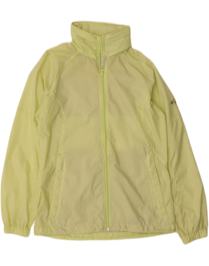 COLUMBIA Womens Oversized Windbreaker Jacket UK 10 Small Yellow Nylon