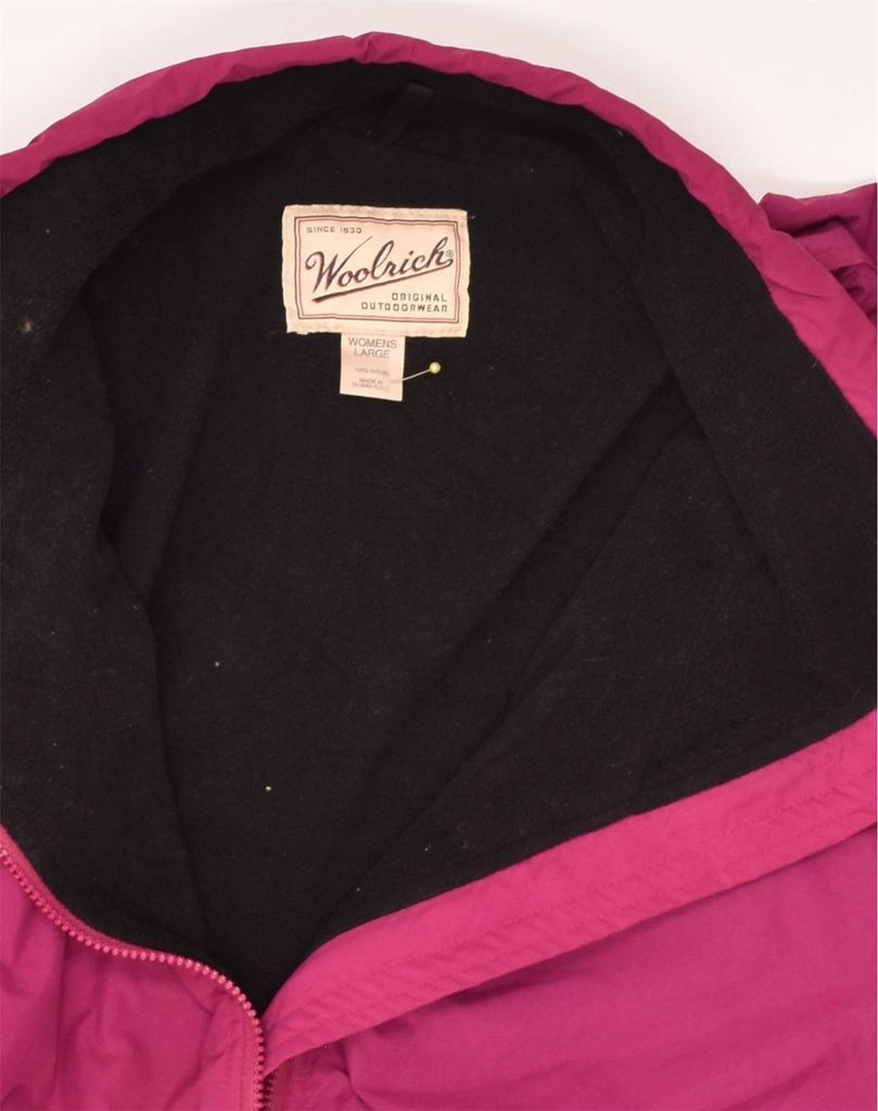 WOOLRICH Womens Windbreaker Jacket UK 16 Large Pink Nylon | Vintage Woolrich | Thrift | Second-Hand Woolrich | Used Clothing | Messina Hembry 