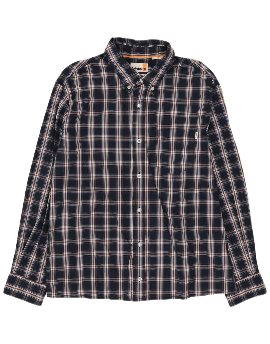 Timberland Mens Regular Fit Shirt Medium Navy Blue Check