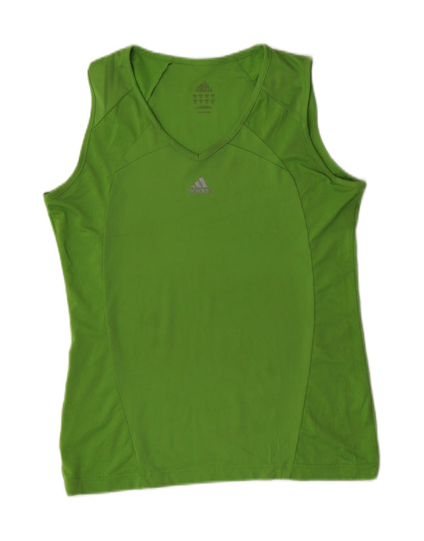 Adidas Womens Vest Top UK 14 Medium Green