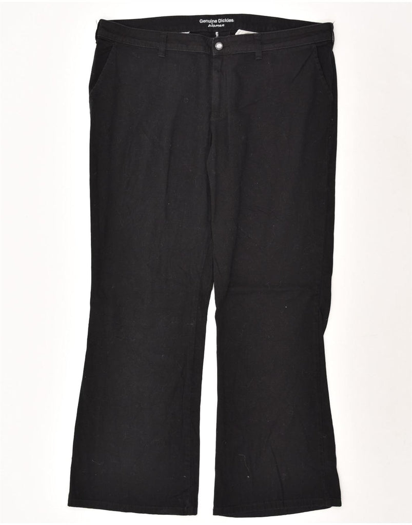 DICKIES Womens Slim Bootcut Chino Trousers US 18 2XL W40 L30 Black Cotton | Vintage Dickies | Thrift | Second-Hand Dickies | Used Clothing | Messina Hembry 