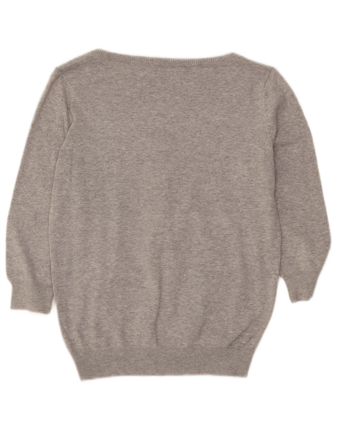 ZARA Womens 3/4 Sleeve Cardigan Sweater UK 12 Medium Grey