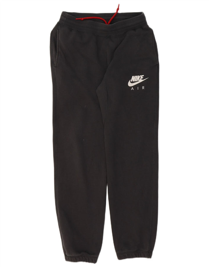 NIKE Mens Graphic Tracksuit Trousers Joggers Small Navy Blue Cotton