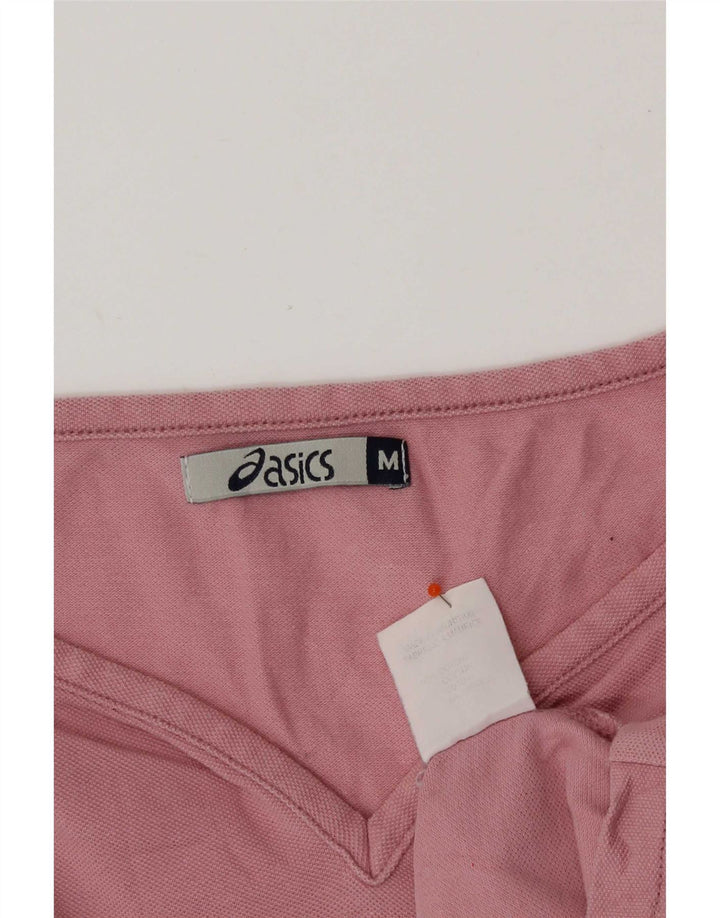 Asics Womens Top 3/4 Sleeve UK 12 Medium Pink Cotton