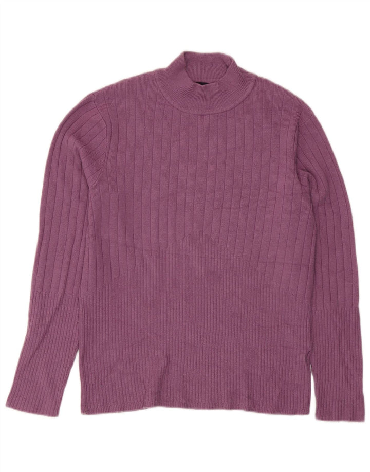 Marks & Spencer Womens Turtle Neck Jumper Sweater UK 12 Medium Purple