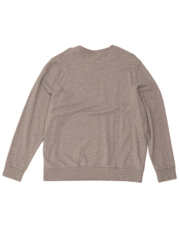 Reebok Womens Graphic Sweatshirt Jumper UK 22/24 2XL Grey Flecked Polyester