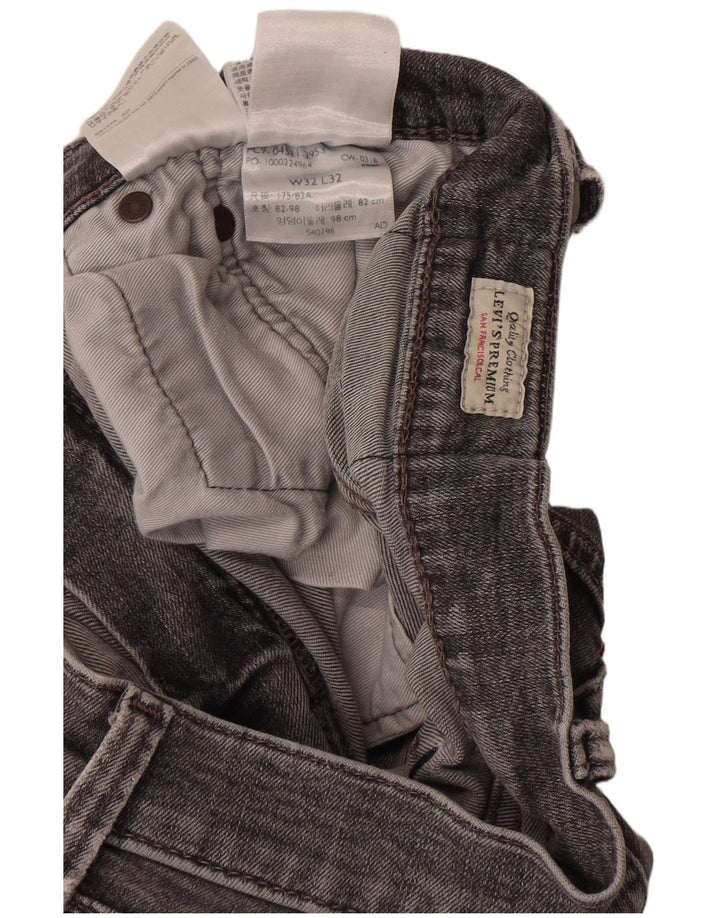 Levi's Mens Slim Jeans W32 L32 Grey Cotton