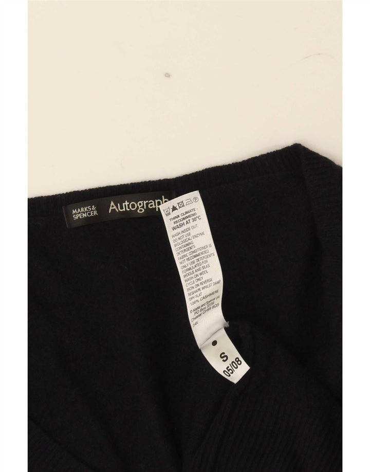 Marks & Spencer Womens V-Neck Jumper Sweater UK 12 Medium Navy Blue