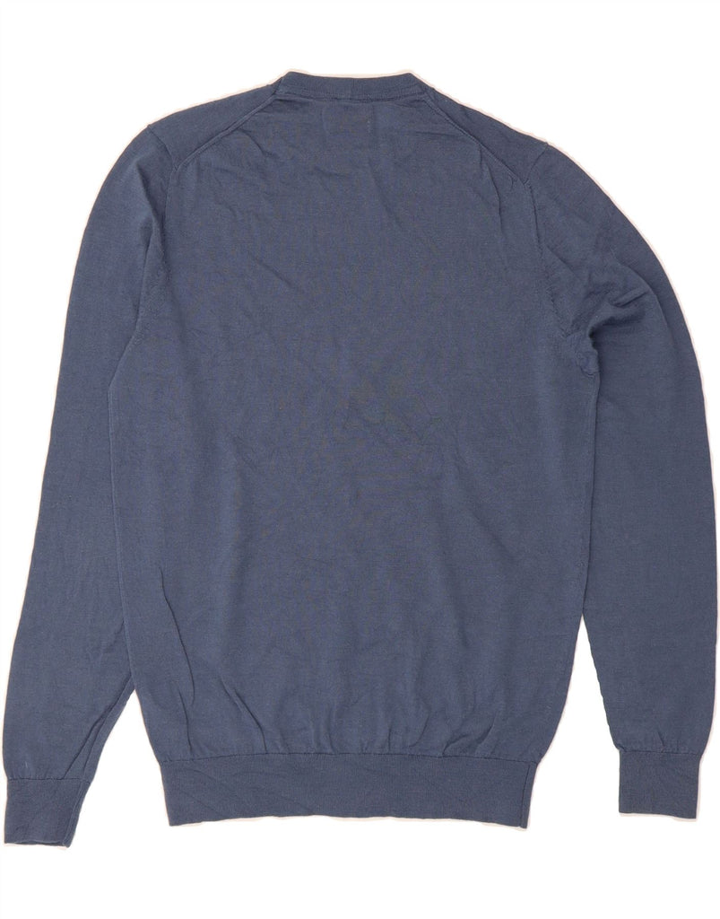 MASSIMO DUTTI Mens Crew Neck Jumper Sweater Medium Blue Wool Vintage Massimo Dutti and Second-Hand Massimo Dutti from Messina Hembry 