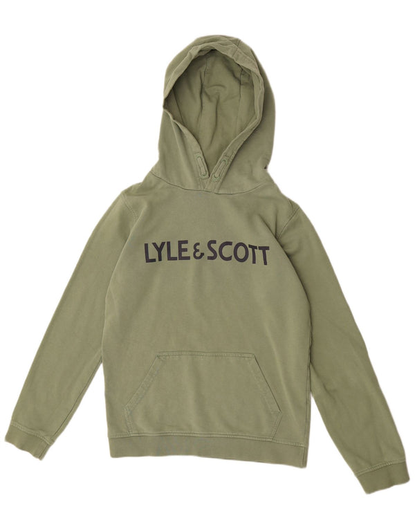 Lyle & Scott Boys Graphic Regular Fit Hoodie Jumper 14-15 Years Green
