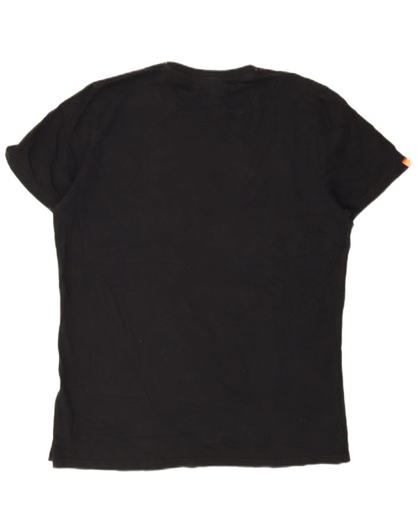 Superdry Mens Graphic T-Shirt Top 2XL Black Cotton