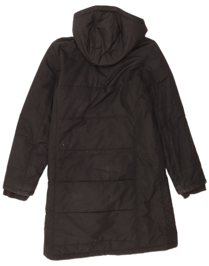 Jack Wolfskin Womens Hooded Padded Coat UK 12/14 Medium Black Polyester