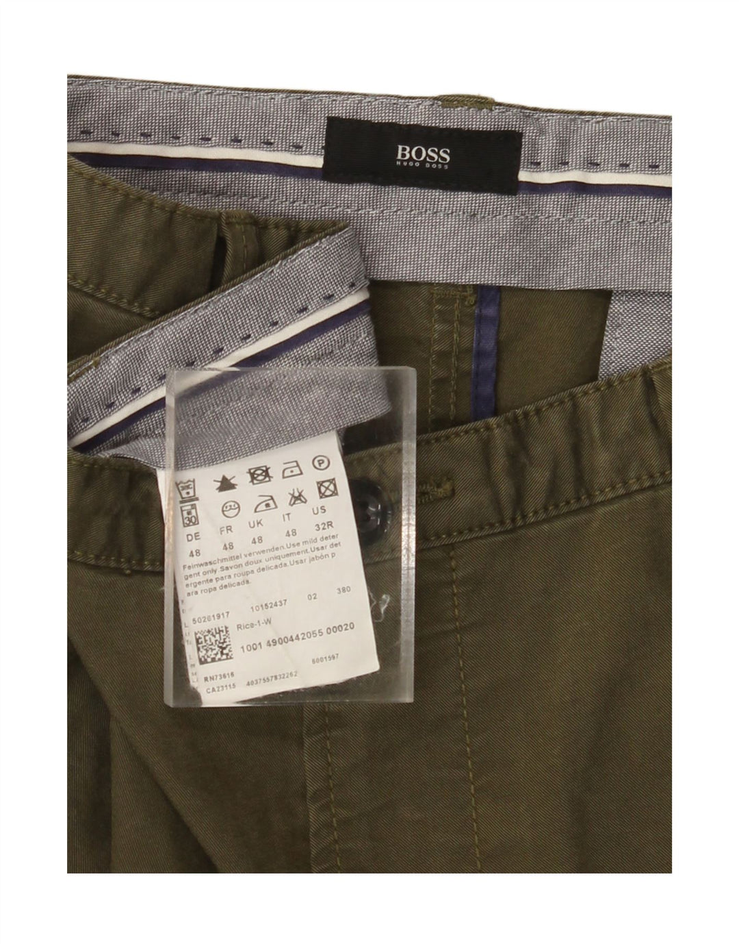 Mens Straight Chino Trousers IT 48 Medium W32 L29