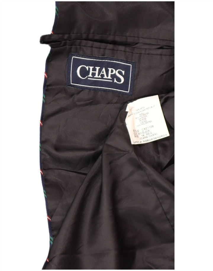 Chaps Boys 2 Button Blazer Jacket 15-16 Years Black Polyester