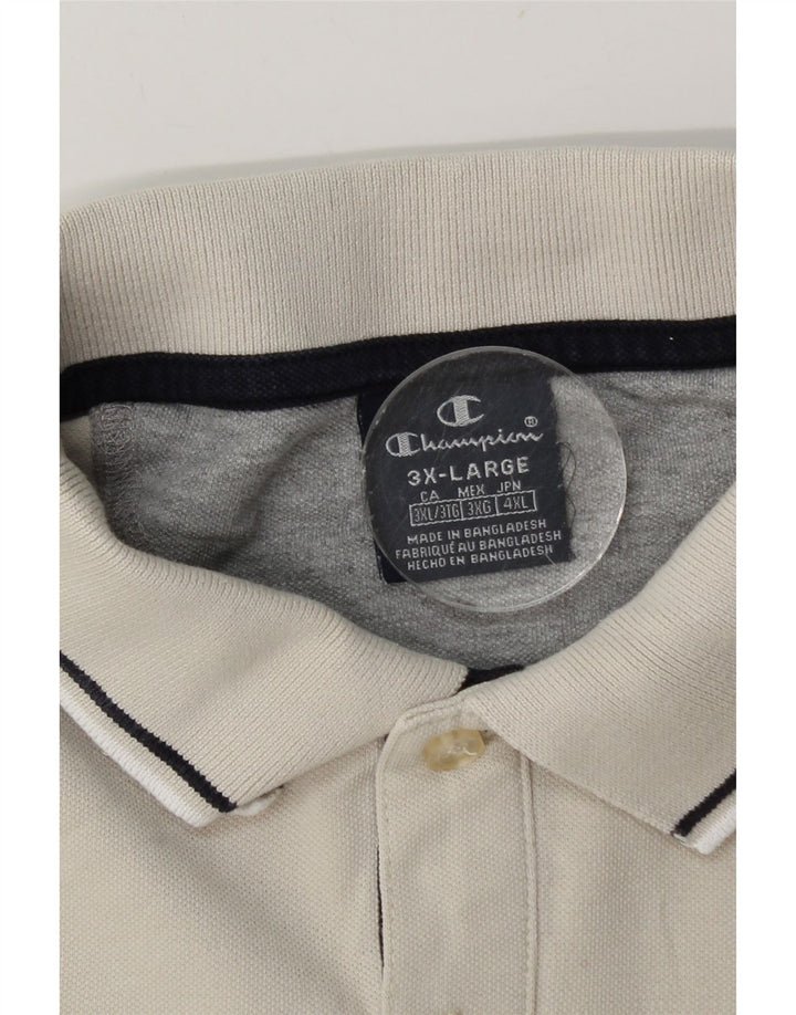 Champion Mens Polo Shirt 3XL Off White