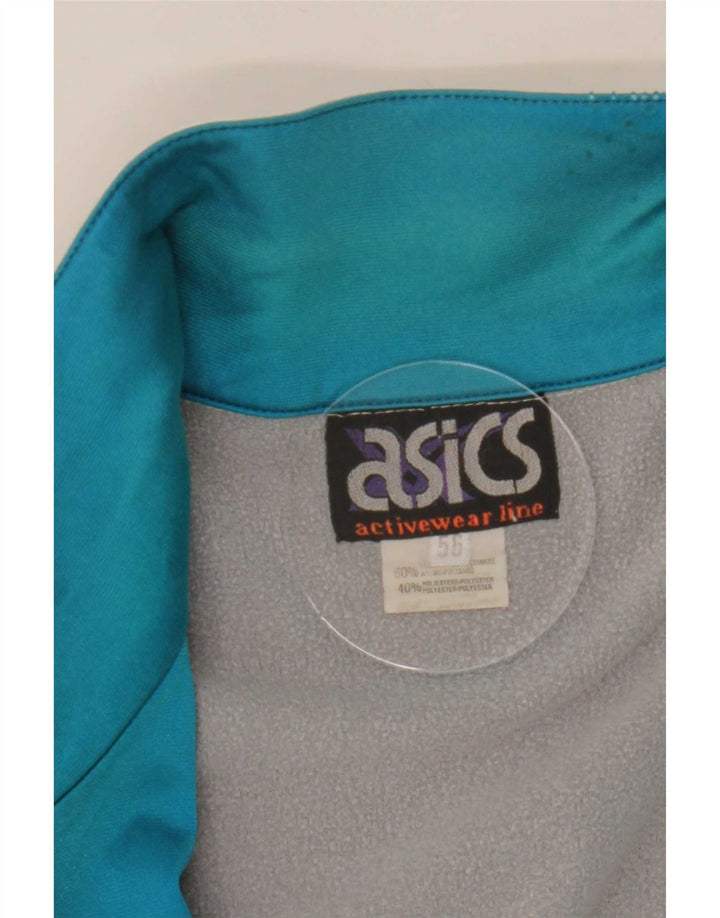 Asics Mens Tracksuit Top Jacket IT 56 XL Black Colourblock Polyamide