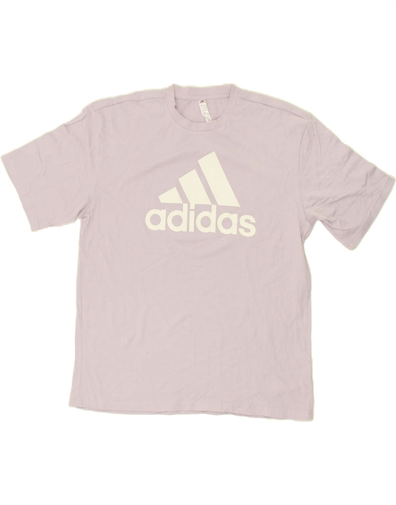 ADIDAS Womens Graphic T-Shirt Top UK 12-14 Medium Purple Cotton | Vintage Adidas | Thrift | Second-Hand Adidas | Used Clothing | Messina Hembry 