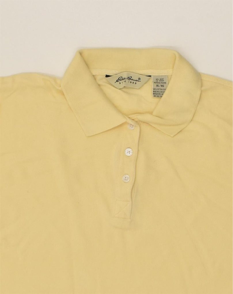 EDDIE BAUER Mens Polo Shirt XL Yellow Cotton | Vintage Eddie Bauer | Thrift | Second-Hand Eddie Bauer | Used Clothing | Messina Hembry 