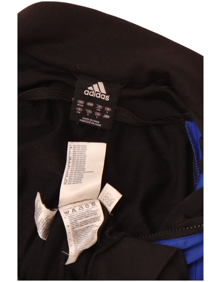 Adidas Mens Tracksuit Top Jacket UK 38/40 Medium Black Polyester