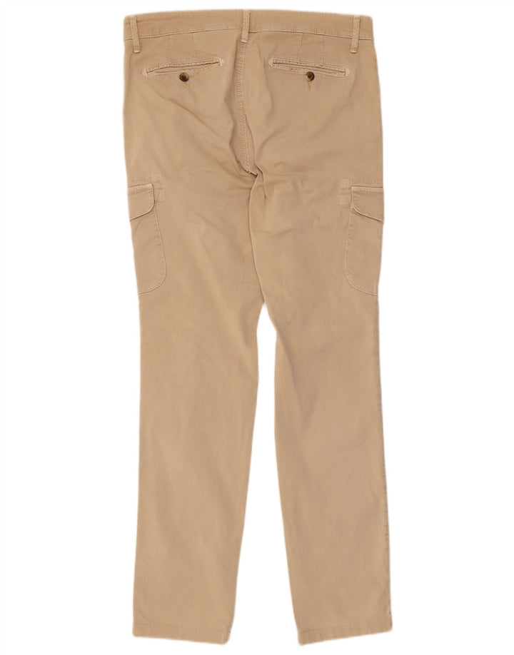 RIFLE Mens Slim Cargo Trousers W31 L30 Beige
