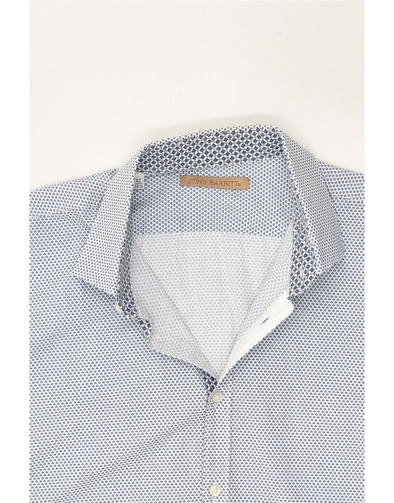 JOHN BARRITT Mens Shirt Size 16 1/2 42 Large Blue Spotted Cotton | Vintage John Barritt | Thrift | Second-Hand John Barritt | Used Clothing | Messina Hembry 