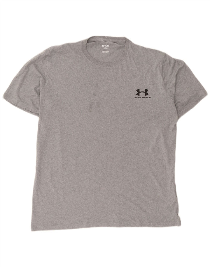 Under Armour Mens T-Shirt Top XL Grey Flecked Cotton