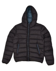 MAURO GRIFONI  Mens Hooded Padded Jacket IT 48 Medium Black Polyamide