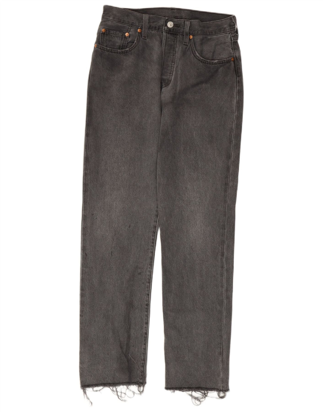 Levi's Mens 501 Straight Jeans W27 L30 Grey Cotton
