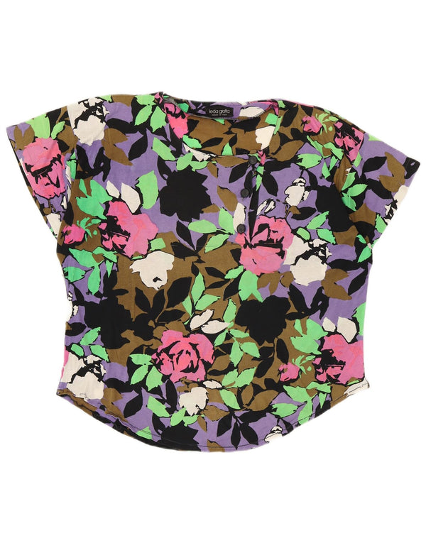 Vintage Womens Blouse Top UK 16 Large Multicoloured Floral