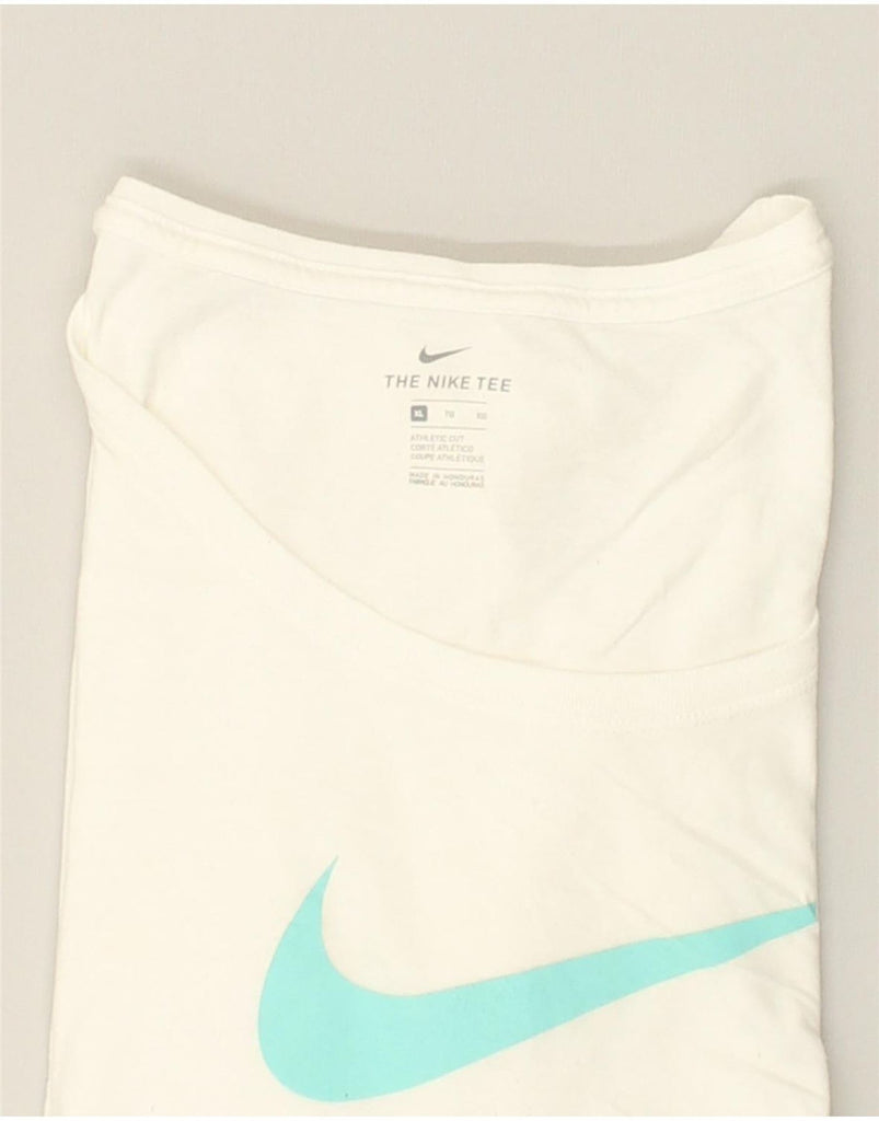 NIKE Womens The Nike Tee Graphic T-Shirt Top UK 18 XL White Cotton | Vintage Nike | Thrift | Second-Hand Nike | Used Clothing | Messina Hembry 