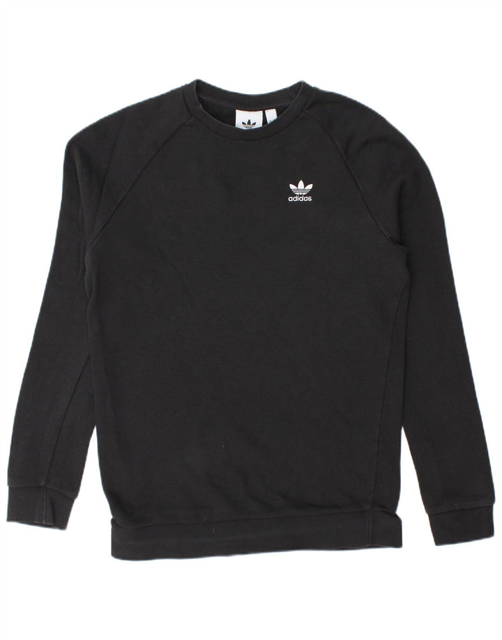 Adidas Mens Sweatshirt Jumper XS Black Cotton