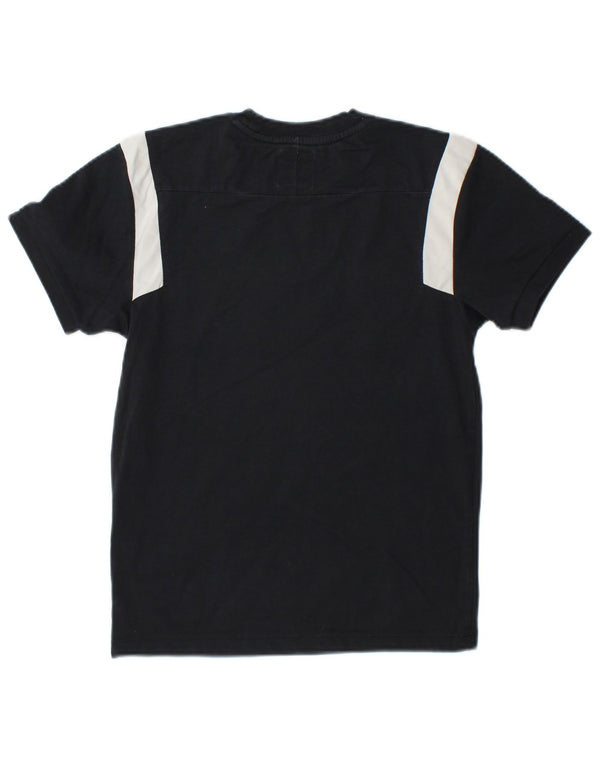 Umbro Boys T-Shirt Top 9-10 Years Medium Black Colourblock Cotton