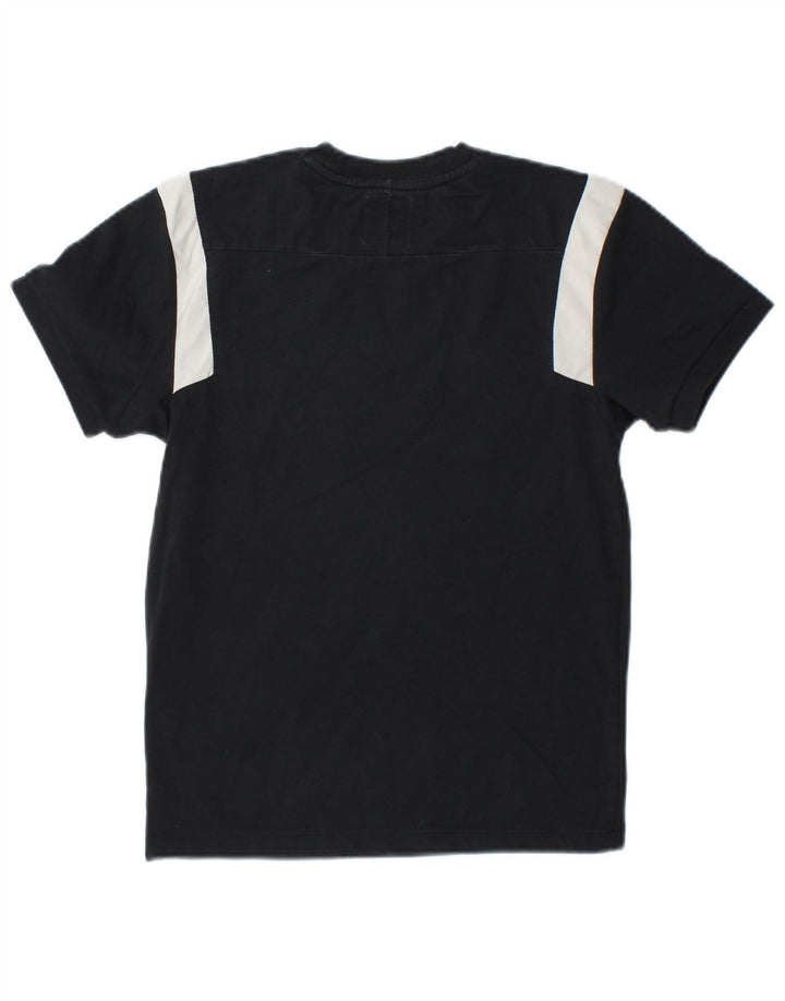 Umbro Boys T-Shirt Top 9-10 Years Medium Black Colourblock Cotton