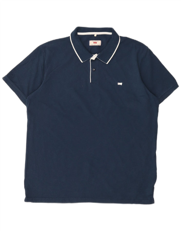 Carrera Mens Polo Shirt 2XL Navy Blue Cotton