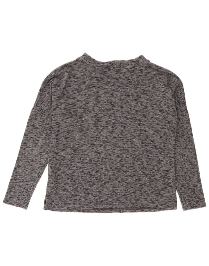 Armani Jeans Womens Graphic Top Long Sleeve IT 42 Medium Grey Flecked