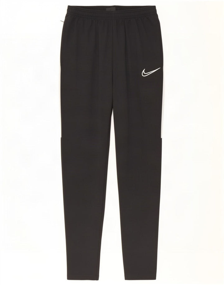 Nike Mens Dri Fit Tracksuit Trousers Small Black Colourblock Polyester