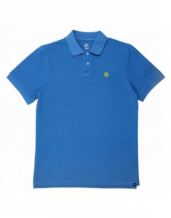 Nike Mens Polo Shirt Large Blue Cotton