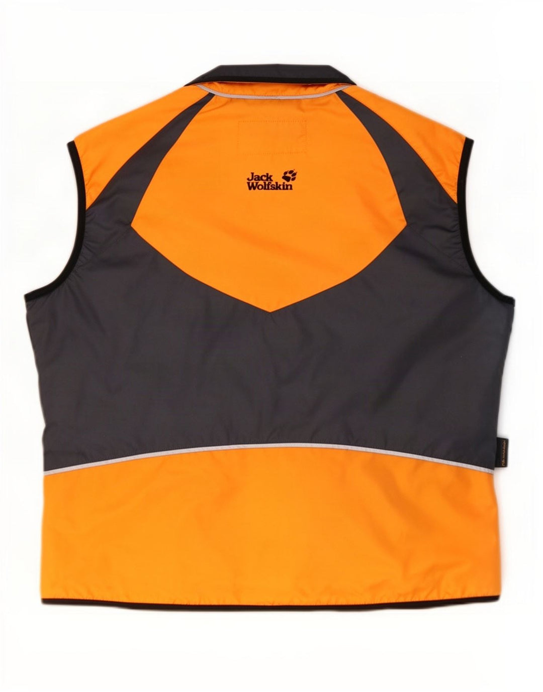 Jack Wolfskin Mens Gilet UK 40 Large Orange Colourblock Polyester