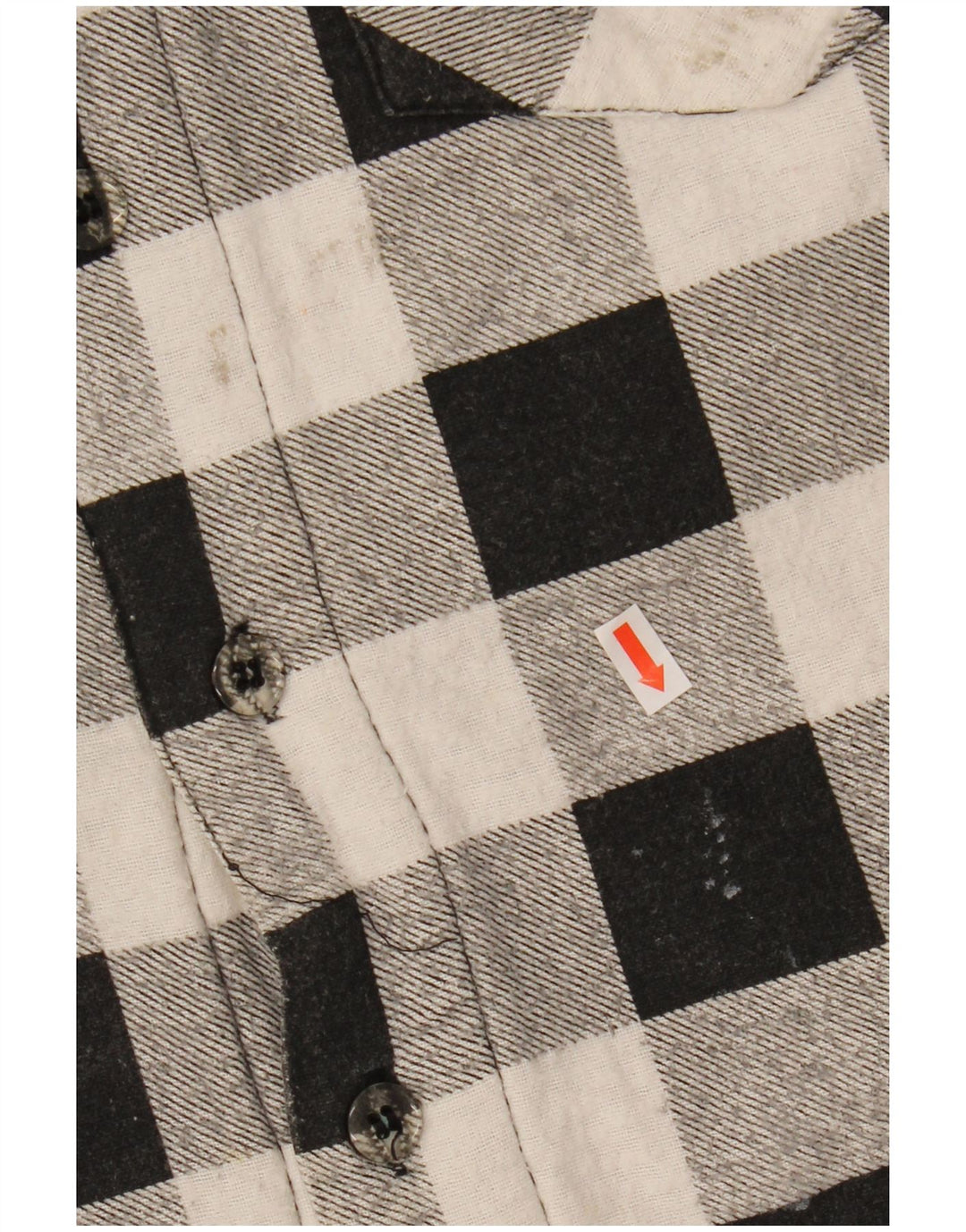 JOY Mens Lumberjack Flannel Shirt XL Black Gingham Cotton