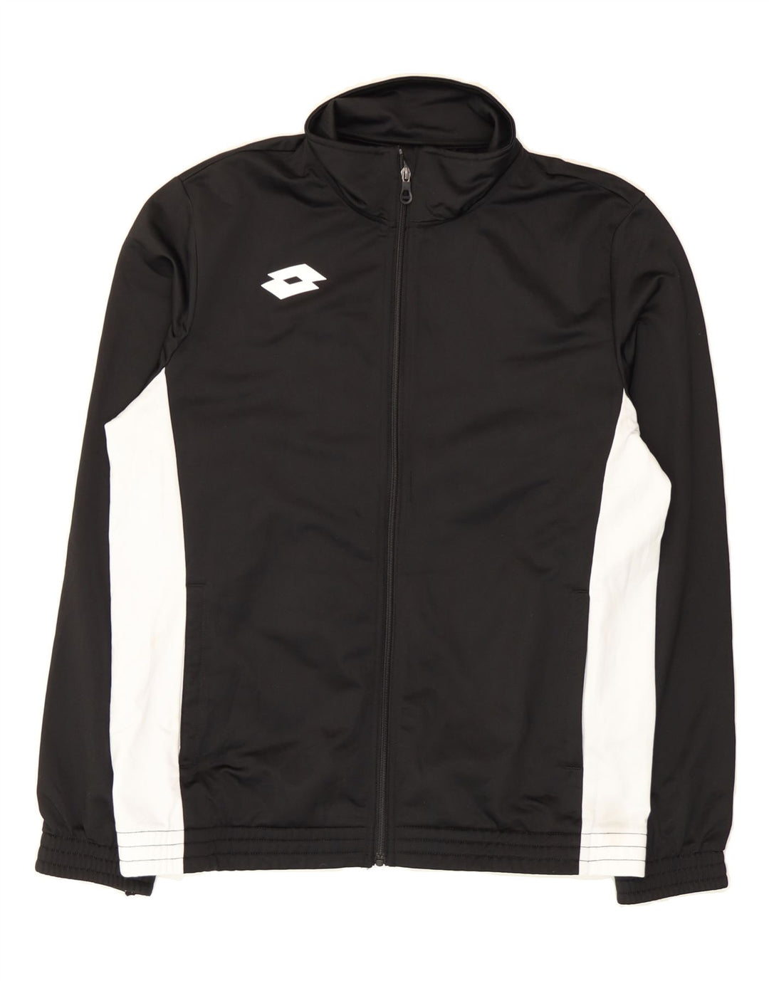 LOTTO Womens Tracksuit Top Jacket UK 18 XL Black Colourblock Polyester Vintage Lotto and Second-Hand Lotto from Messina Hembry 