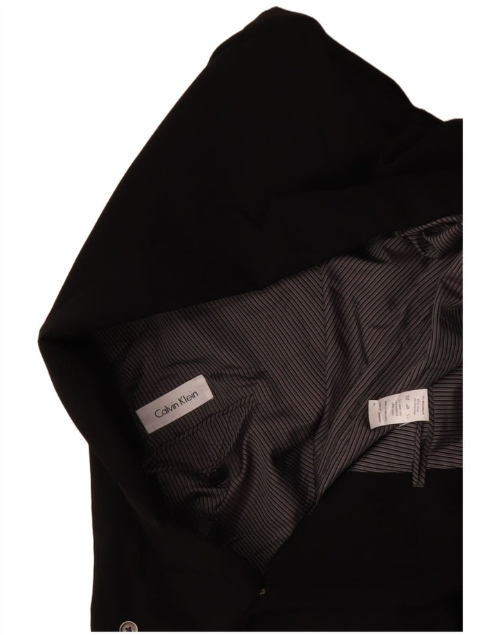 CALVIN KLEIN Mens 2 Button Blazer Jacket IT 54 2XL Black Wool