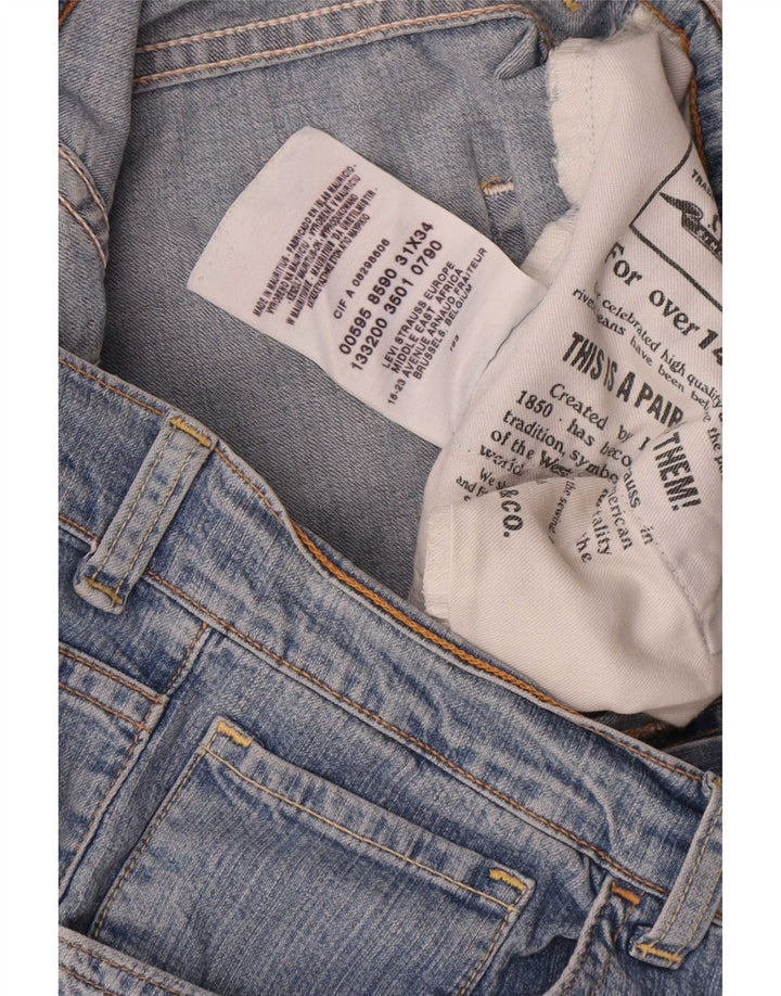 Levi's Womens Straight Jeans W31 L28 Blue Cotton